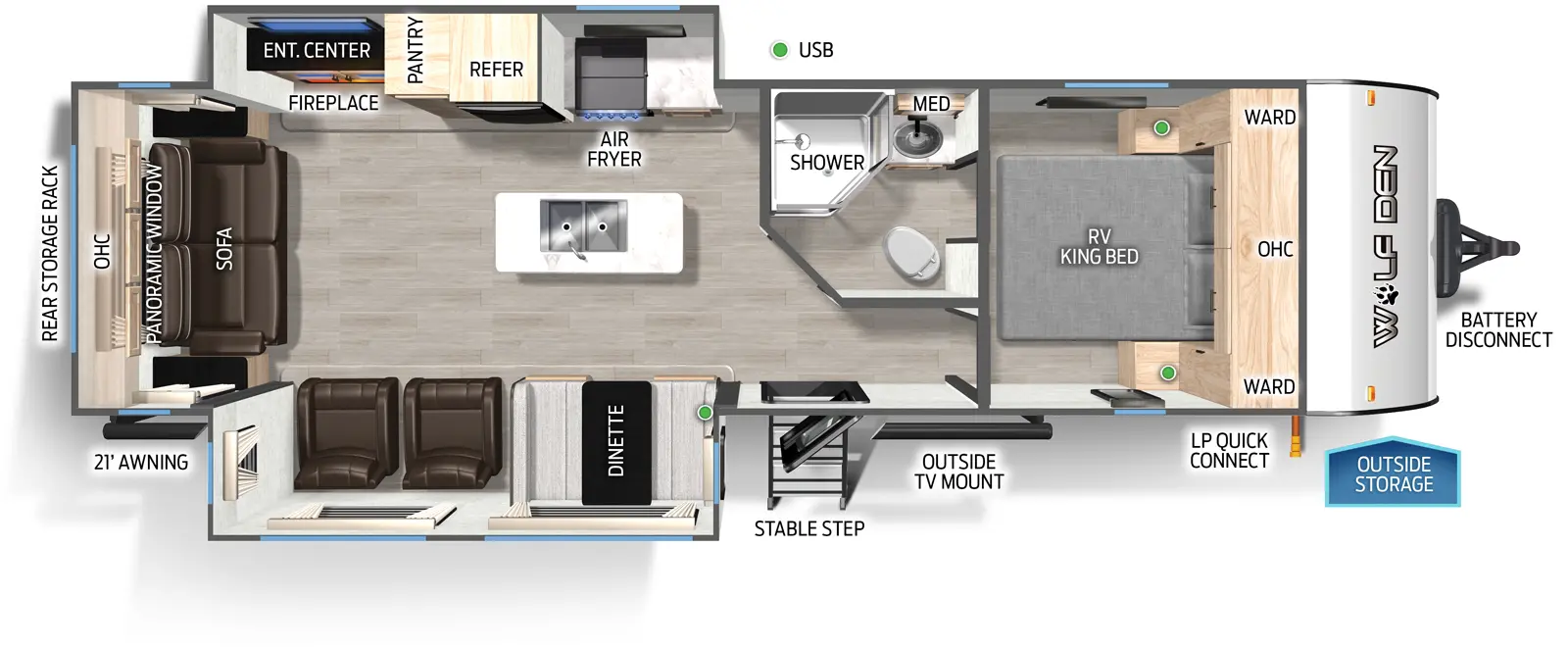 Wolf Den 274WK Floorplan